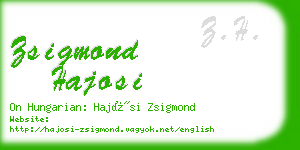 zsigmond hajosi business card